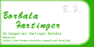 borbala hartinger business card
