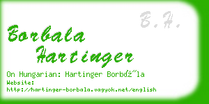 borbala hartinger business card